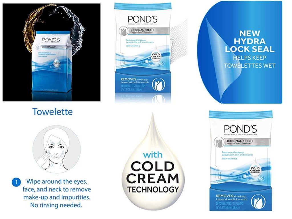 Pond's Moisture Clean Towelettes Original Fresh 