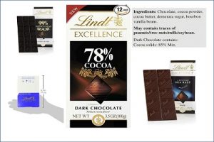Lindt Excellence Bar, 70% Cocoa Smooth Dark Chocolate