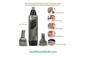 ZOOMMATE 3 in 1 Nose & Ear Hair Trimmer IPX 7 Waterproof Nose Clippers for Men